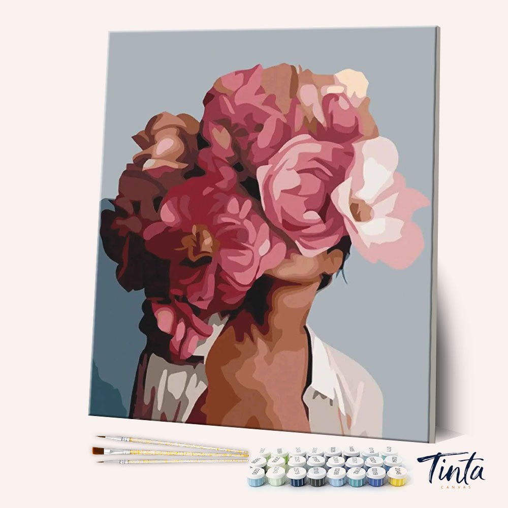 Beauty Behind Flowers paint by numbers kit