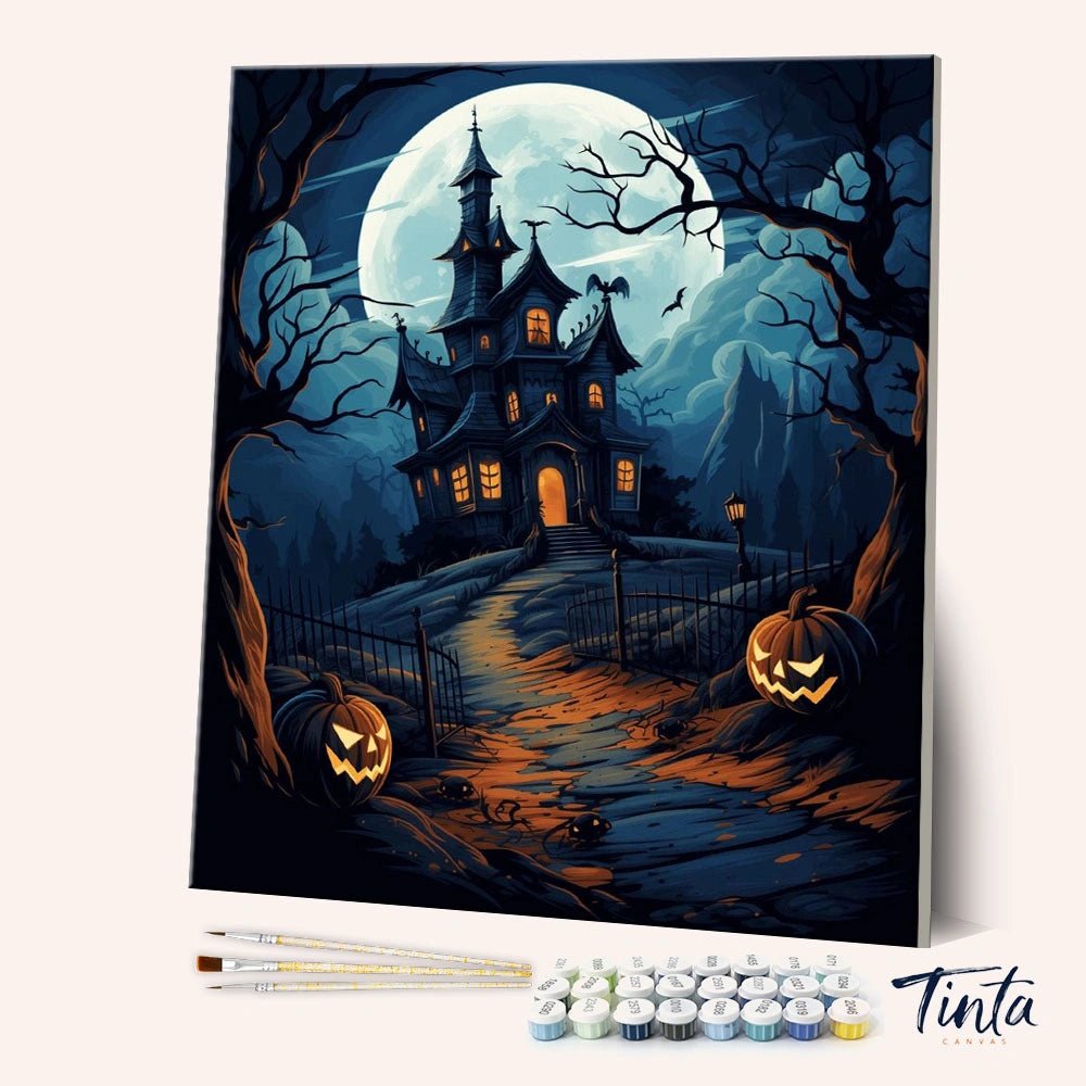 Spooky Halloween paint by numbers kit