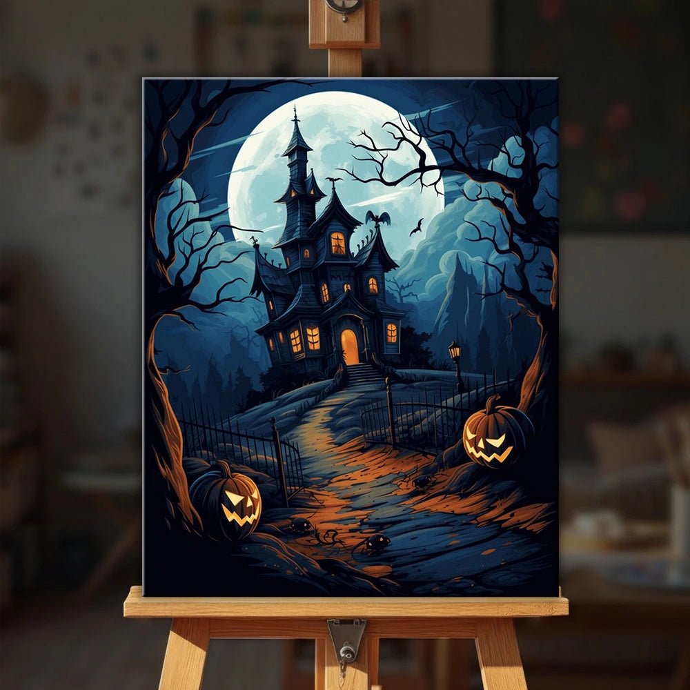 Spooky Halloween paint by numbers kit