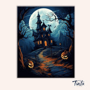Spooky Halloween paint by numbers kit
