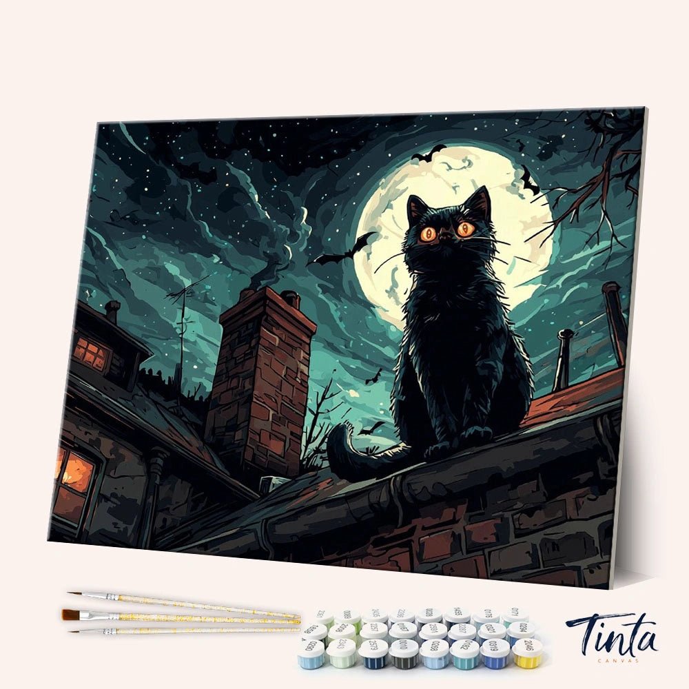 Spooky Paws paint by numbers kit