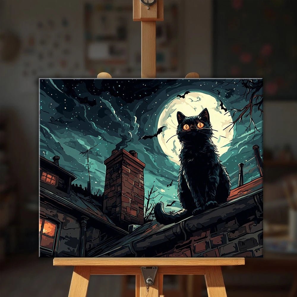 Spooky Paws paint by numbers kit