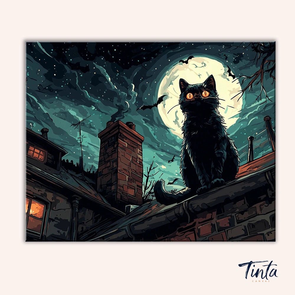 Spooky Paws paint by numbers kit