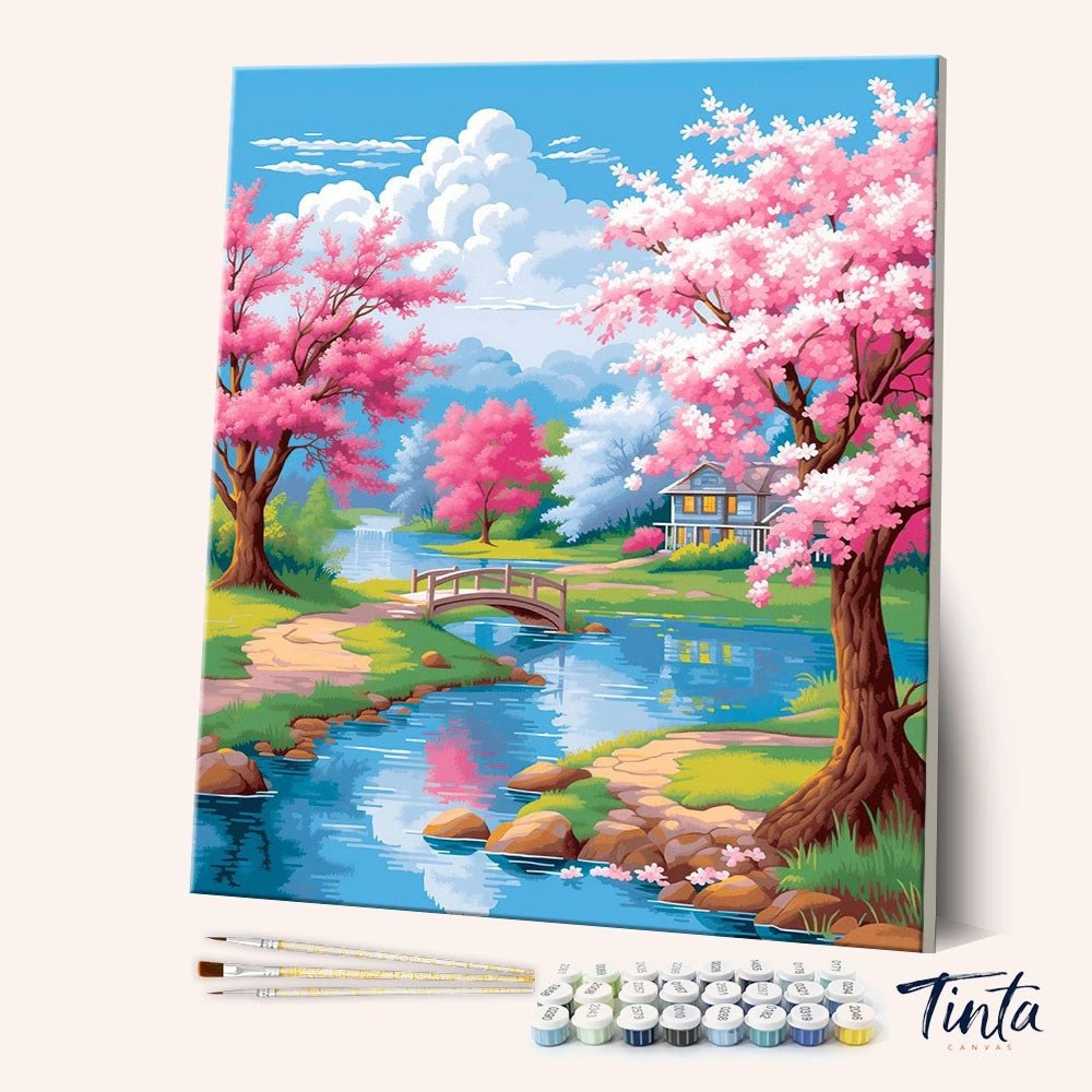 Blossom Creek Haven paint by numbers kit