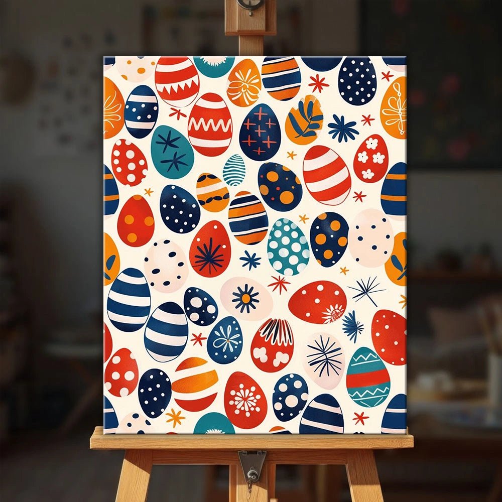Festive Egg Parade paint by numbers kit