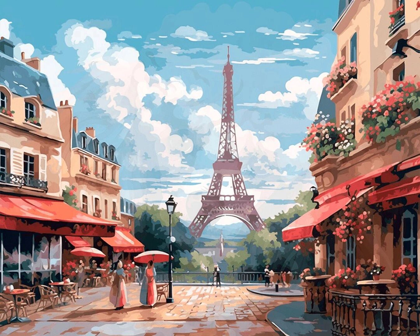 Paris Café View paint by numbers kit