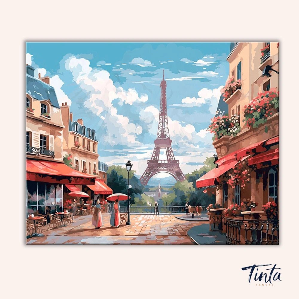 Paris Café View paint by numbers kit
