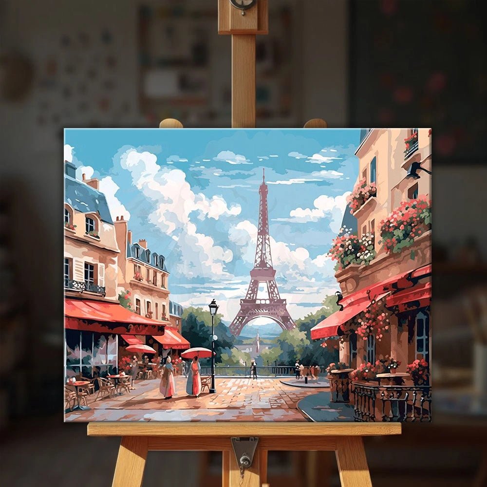 Paris Café View paint by numbers kit