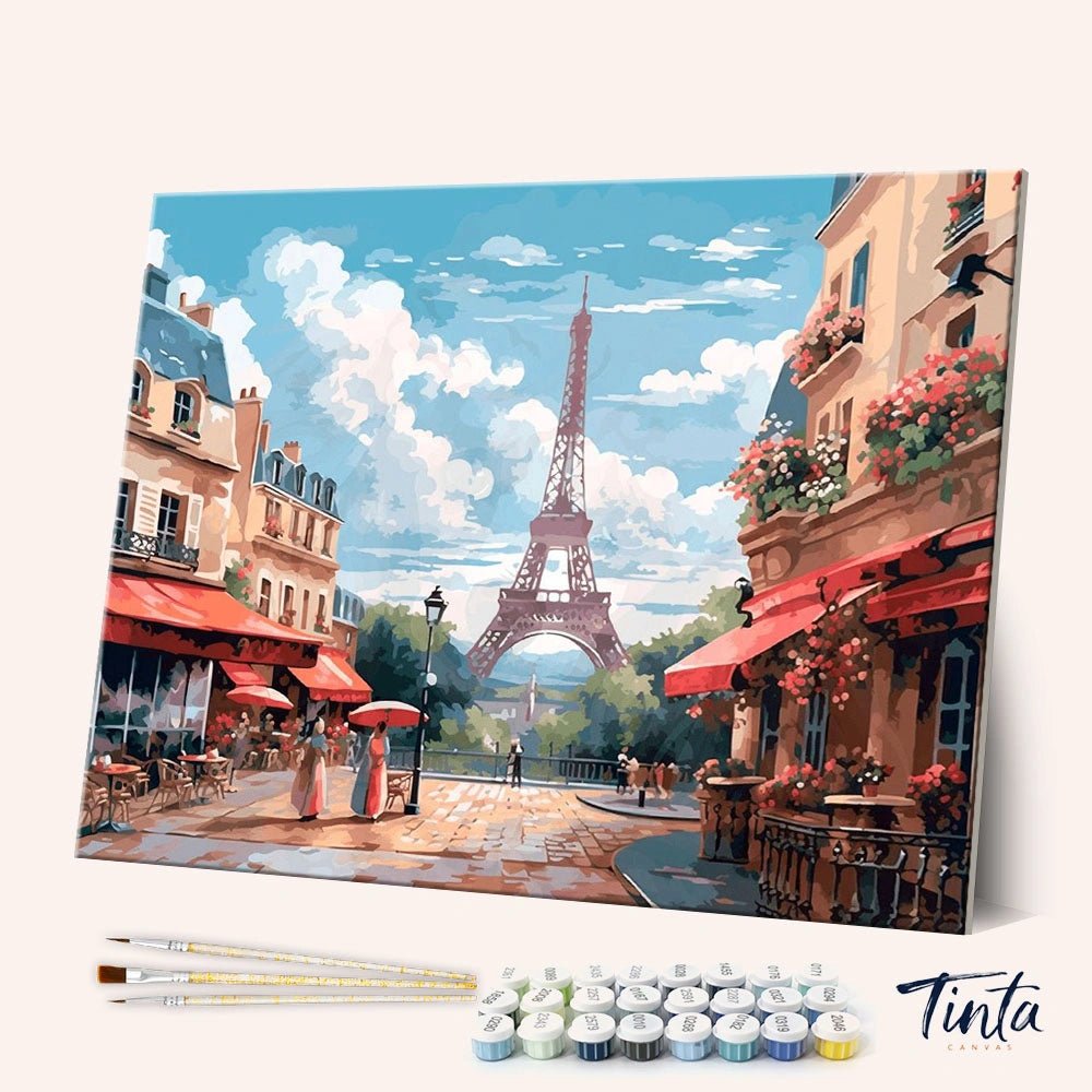Paris Café View paint by numbers kit