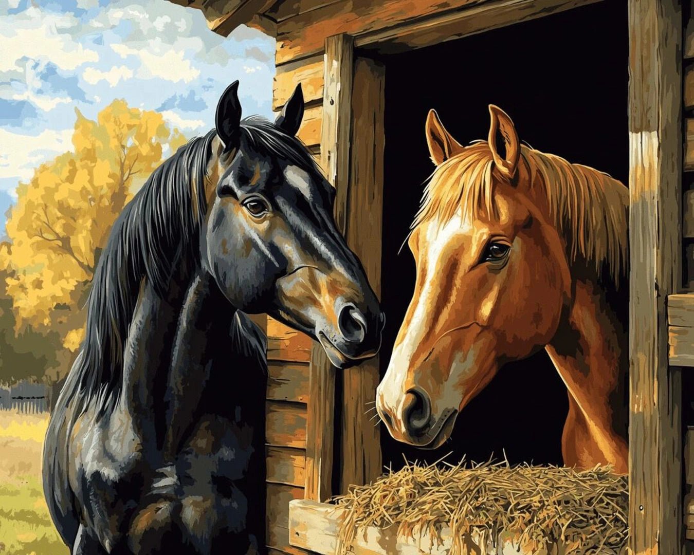 Stable Companions paint by numbers kit