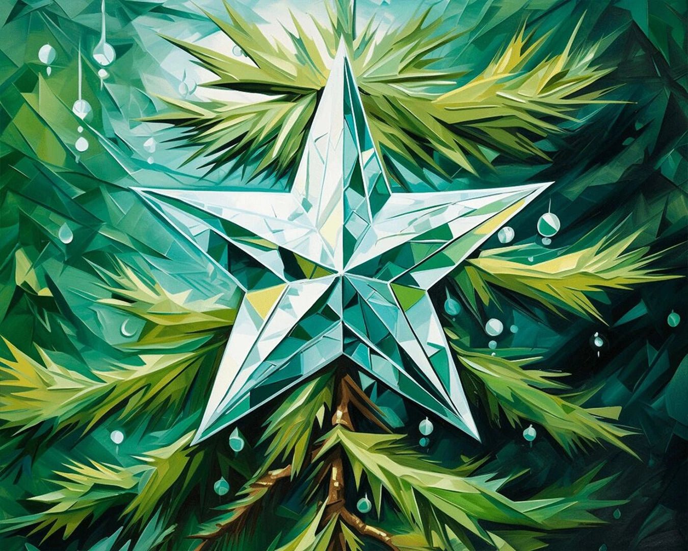 Evergreen Star Glow paint by numbers kit