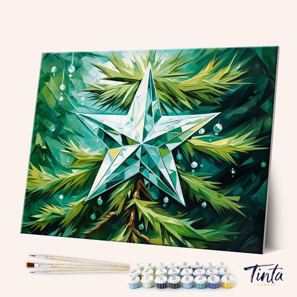 Evergreen Star Glow paint by numbers kit