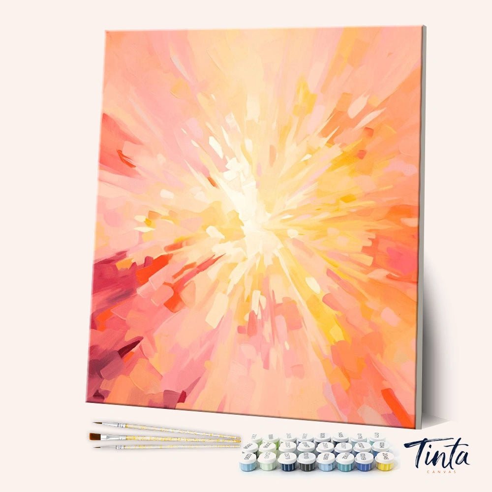 Radiant Bloom Burst paint by numbers kit