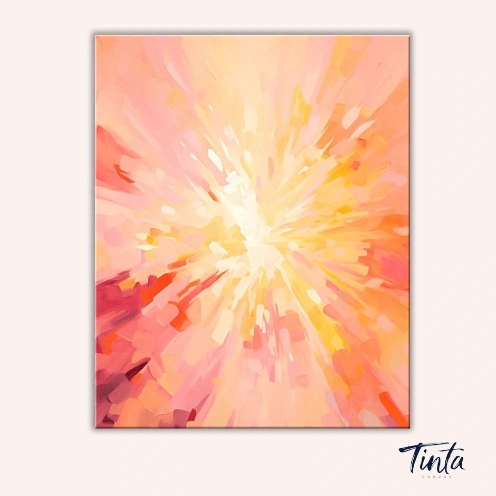 Radiant Bloom Burst paint by numbers kit