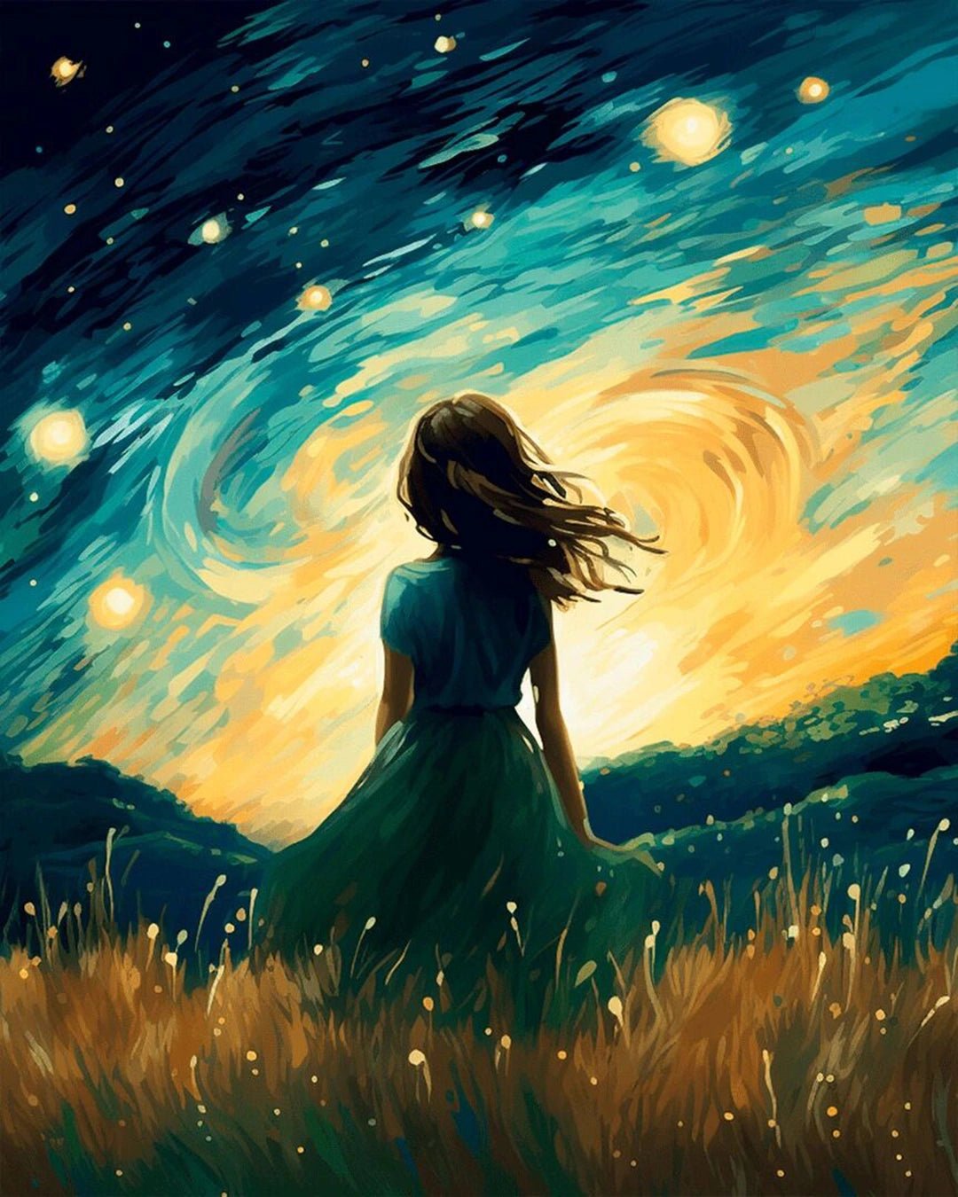 Stargazing Silence paint by numbers kit