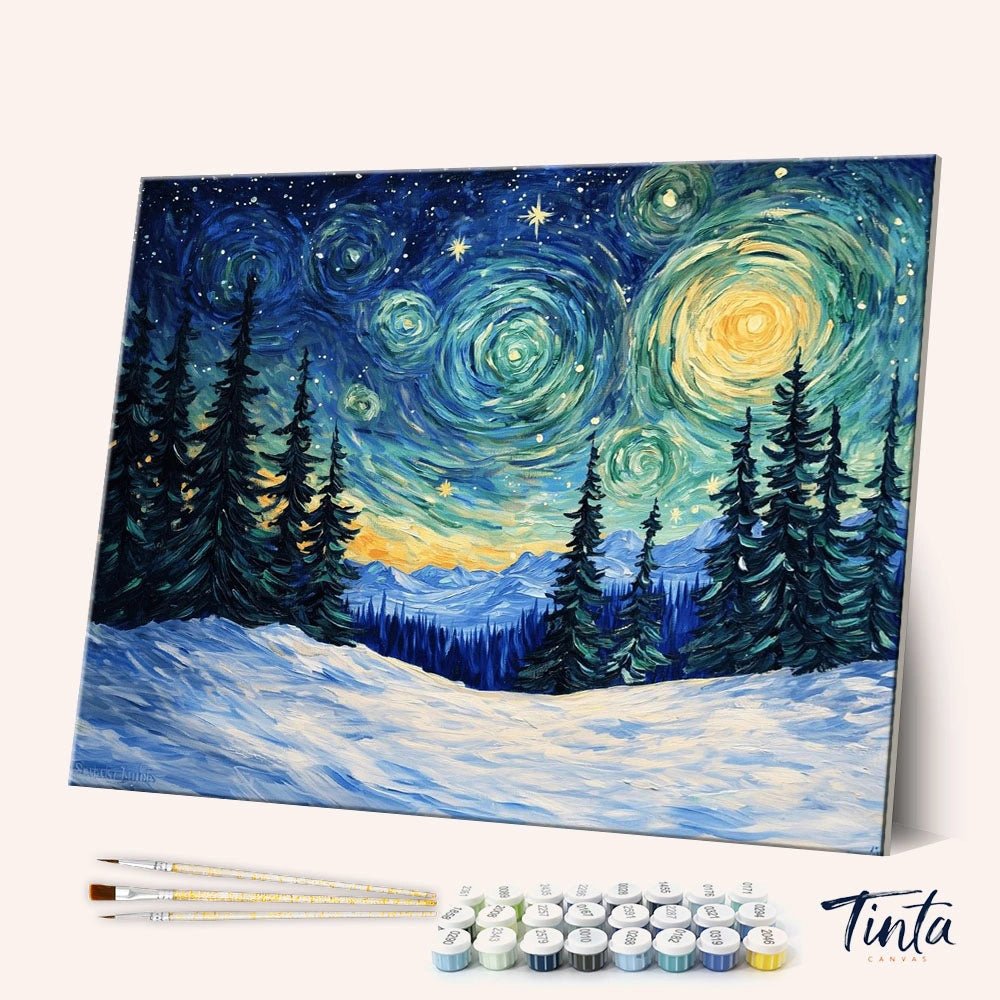 Winter Starry Silence paint by numbers kit