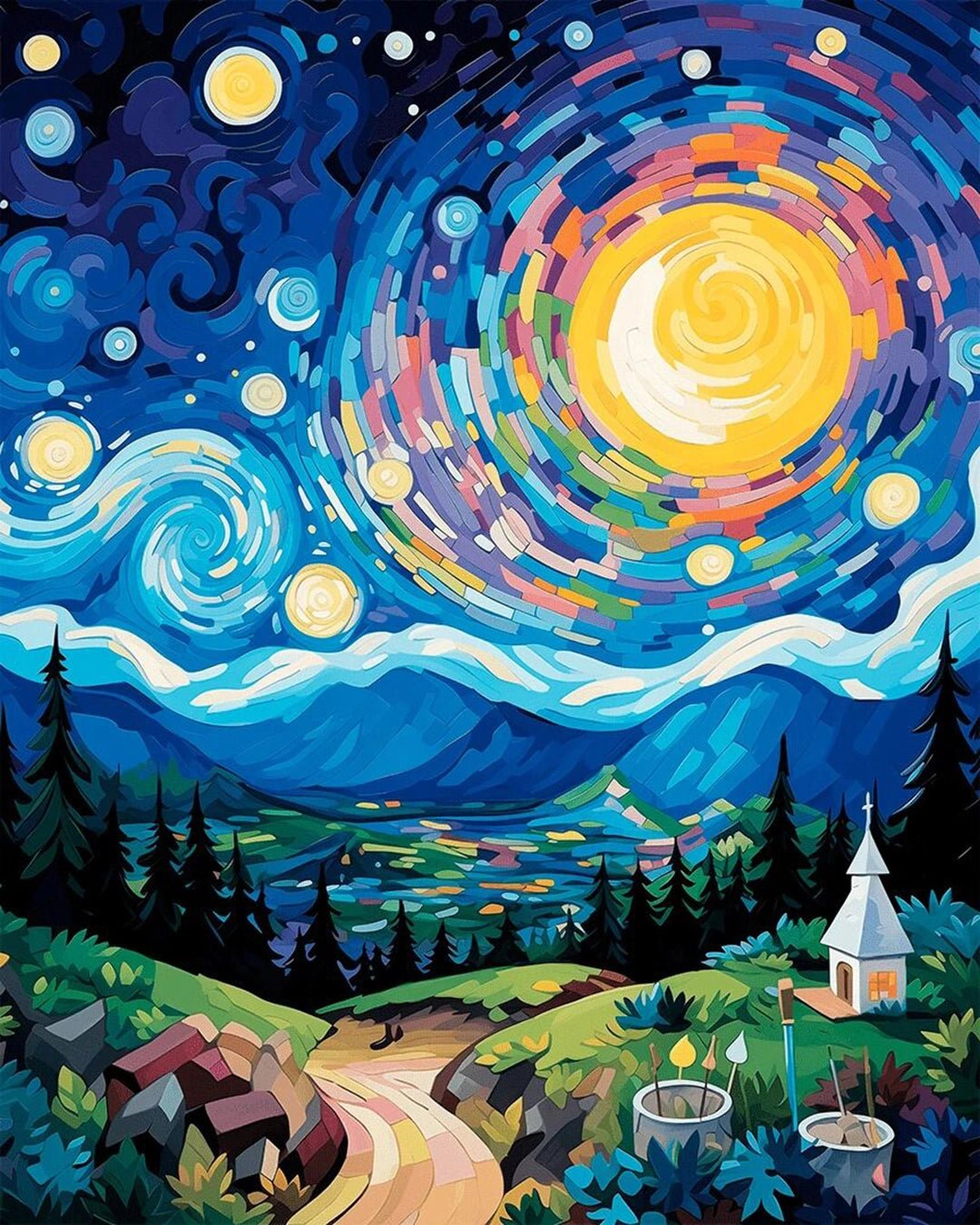 Celestial Pathway Glow paint by numbers kit