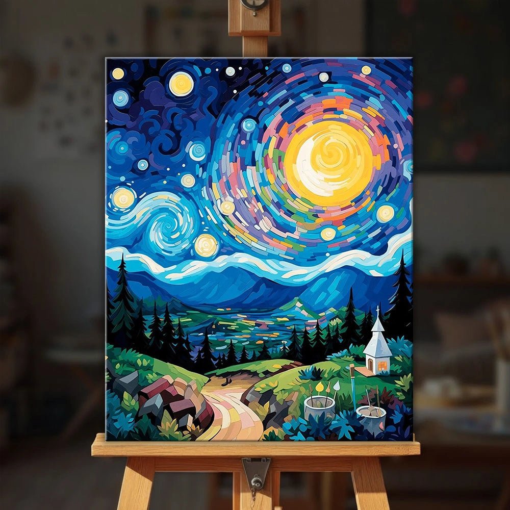 Celestial Pathway Glow paint by numbers kit