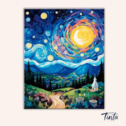 Celestial Pathway Glow paint by numbers kit