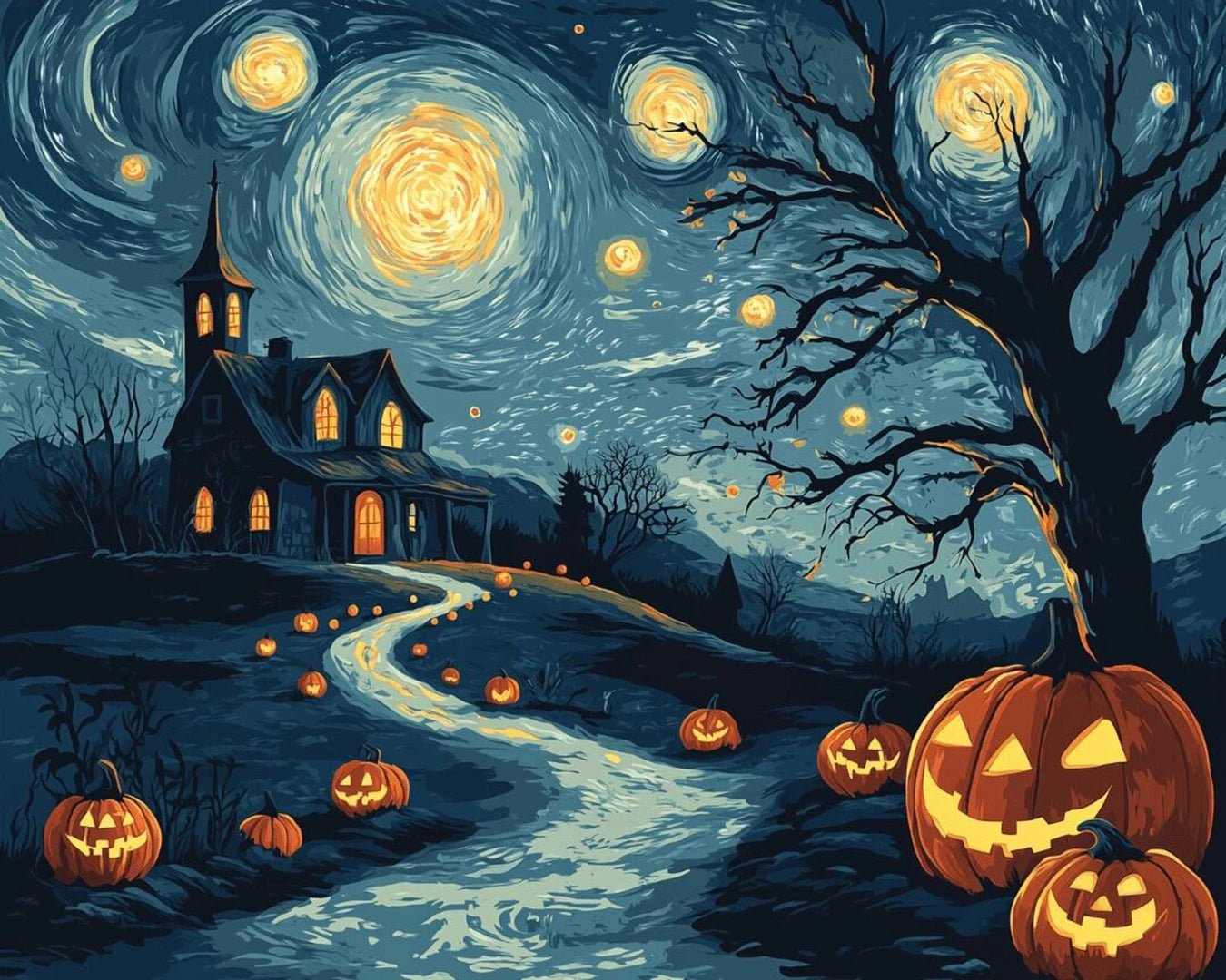 Starry Spook paint by numbers kit