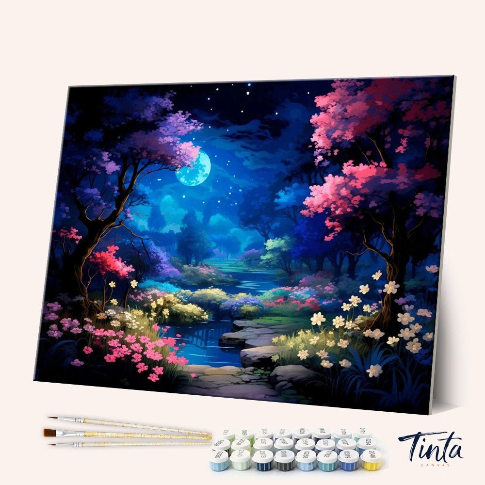 Moonlit Garden Dream paint by numbers kit
