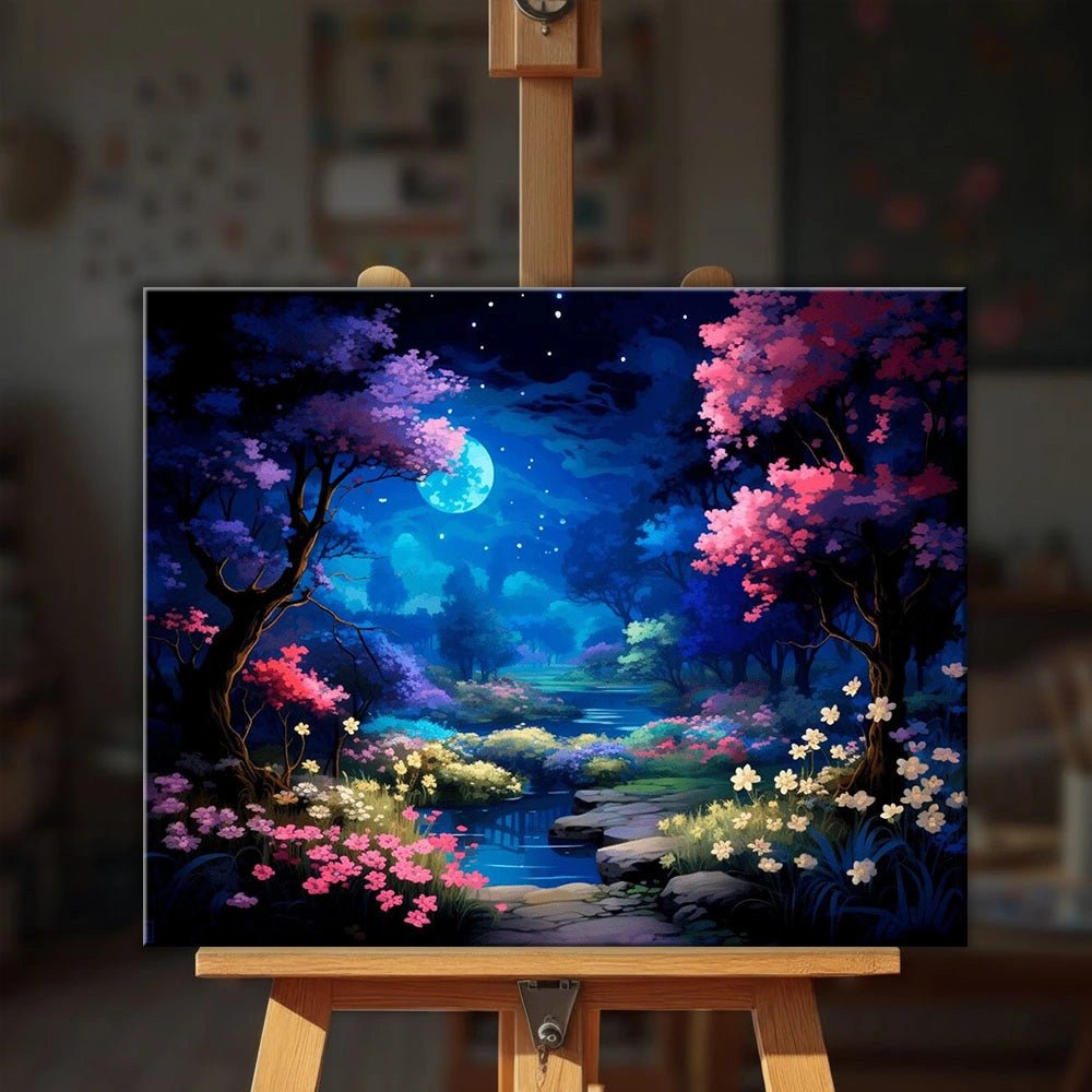 Moonlit Garden Dream paint by numbers kit