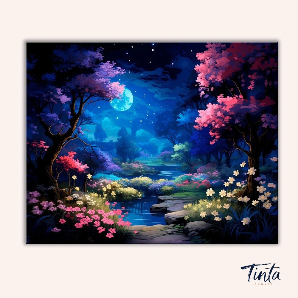 Moonlit Garden Dream paint by numbers kit