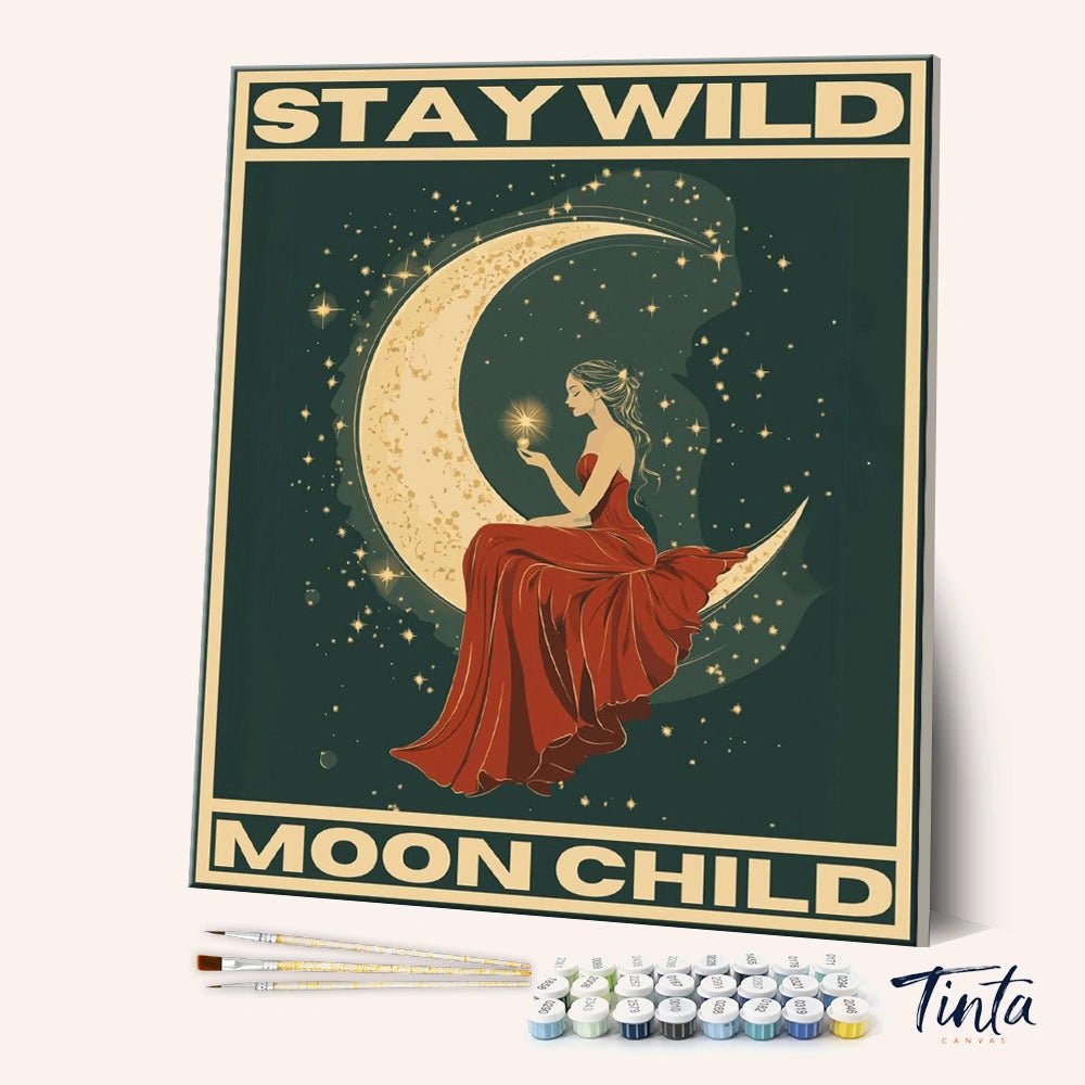 Stay Wild, Moon Child paint by numbers kit