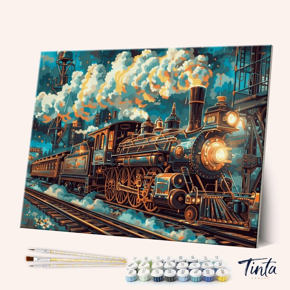Midnight Steam Express paint by numbers kit