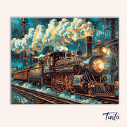 Midnight Steam Express paint by numbers kit