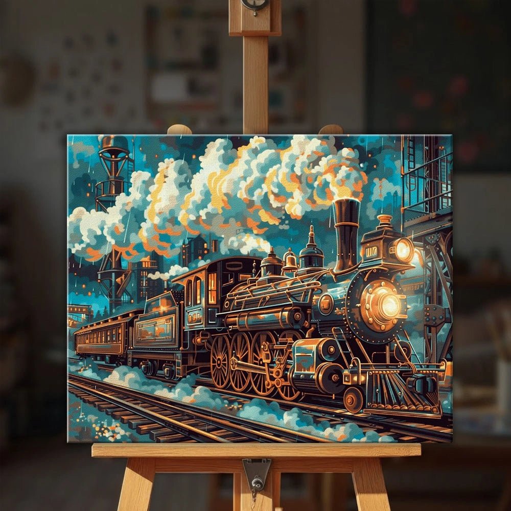 Midnight Steam Express paint by numbers kit