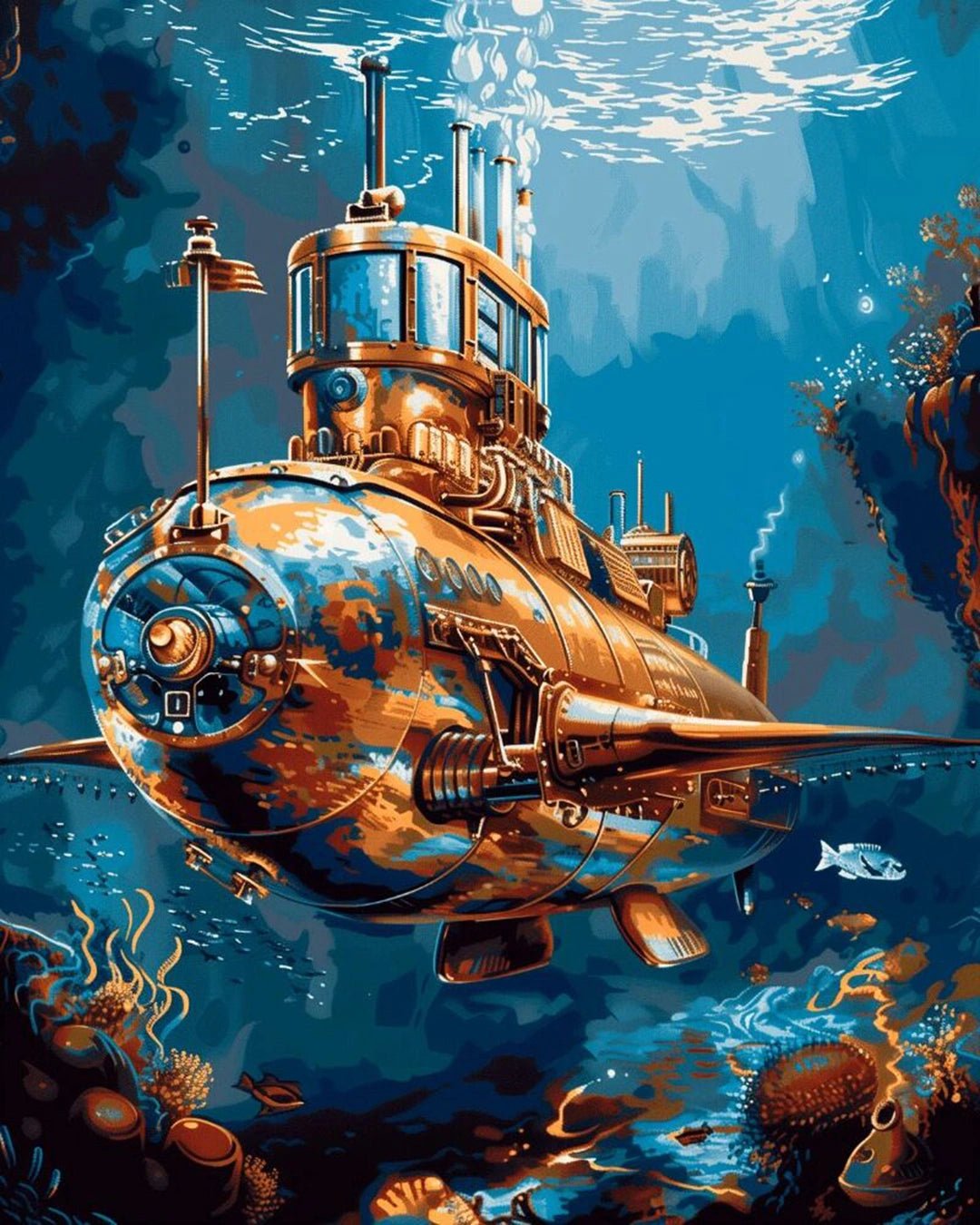 Brass Deep Explorer paint by numbers kit