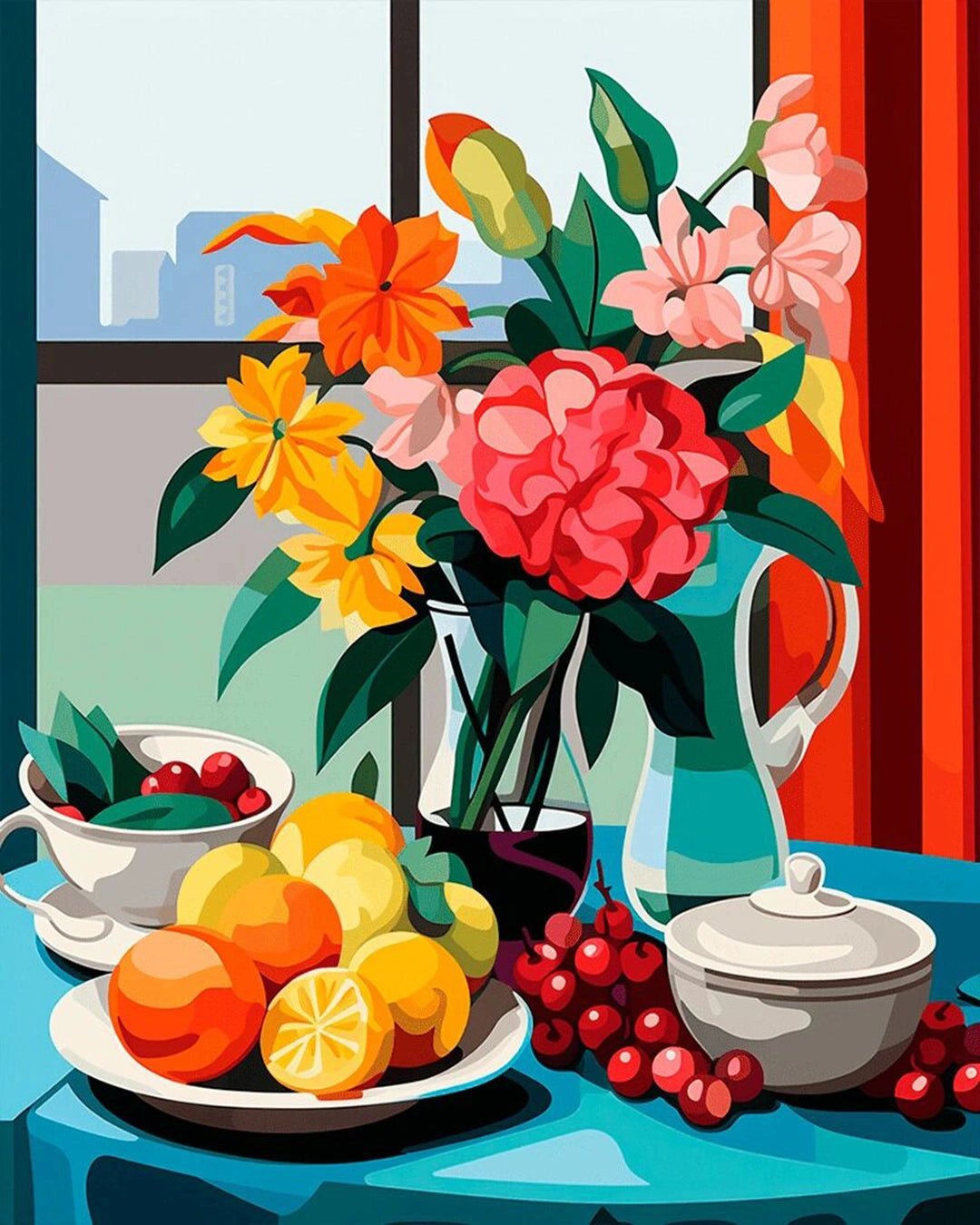 Windowlight Still Life paint by numbers kit