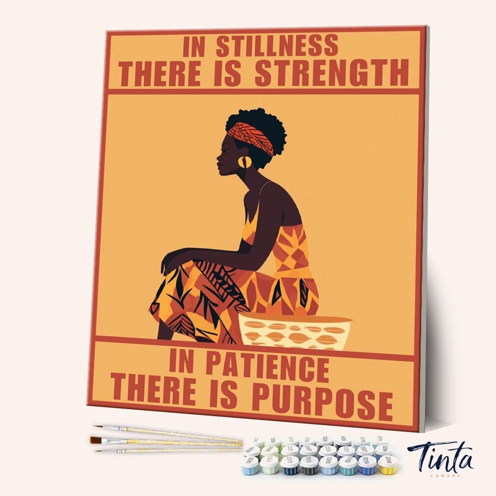 In Stillness, There Is Strength paint by numbers kit