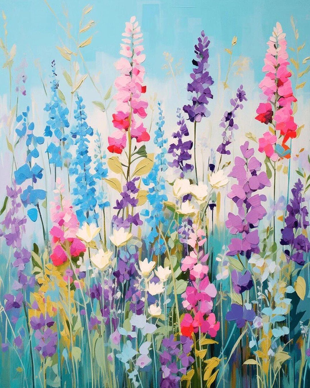 Pastel Meadow Stems paint by numbers kit