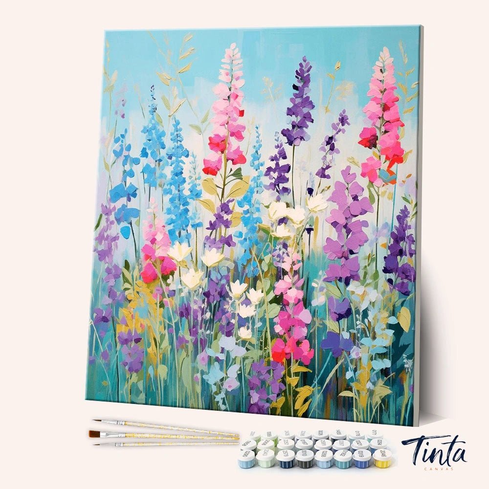 Pastel Meadow Stems paint by numbers kit
