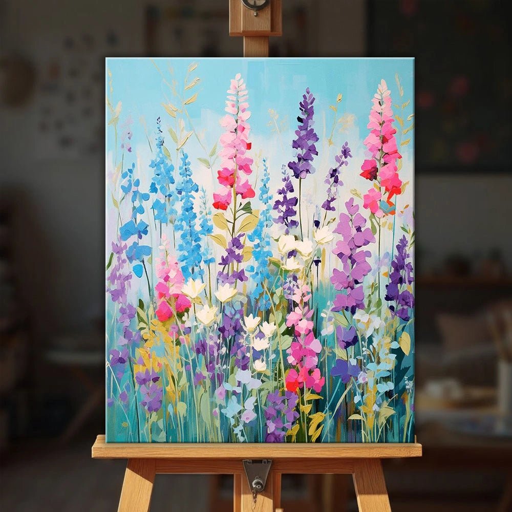 Pastel Meadow Stems paint by numbers kit
