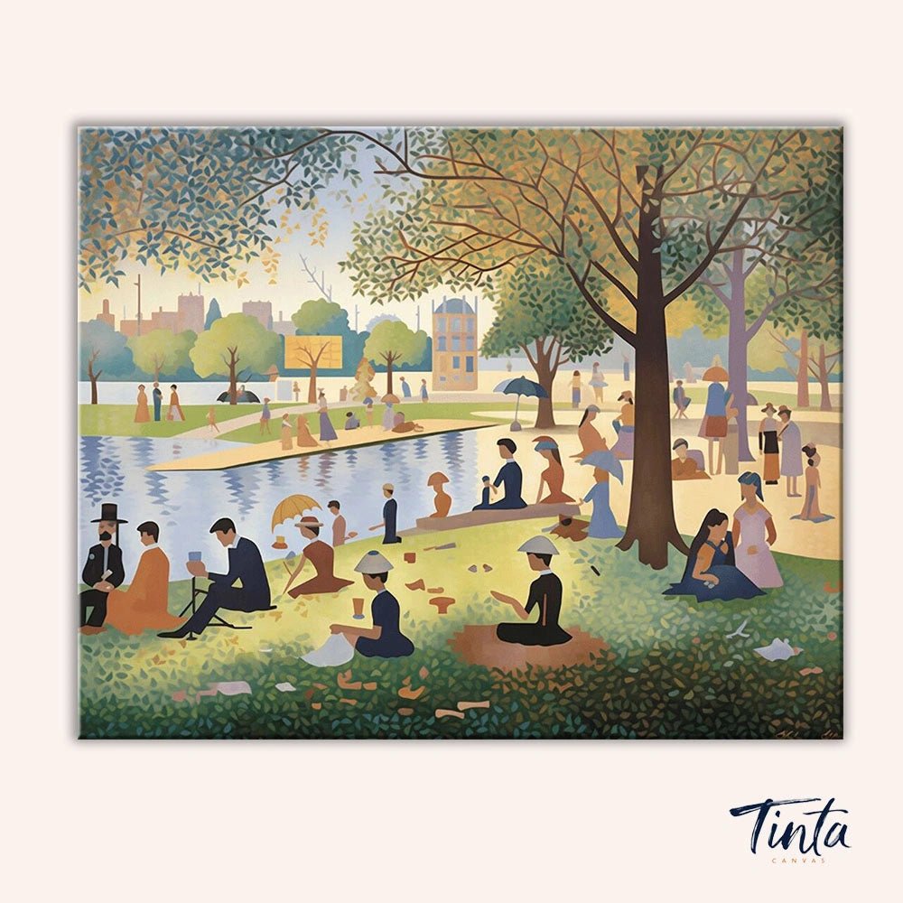 Afternoon by the River Park paint by numbers kit