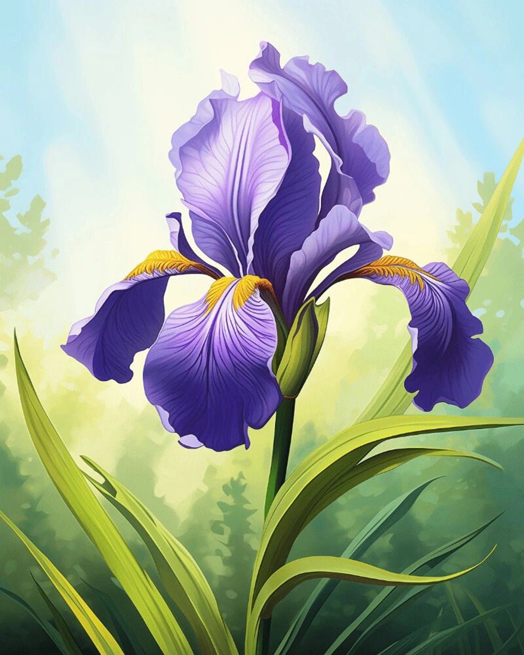 Violet Iris Grace paint by numbers kit