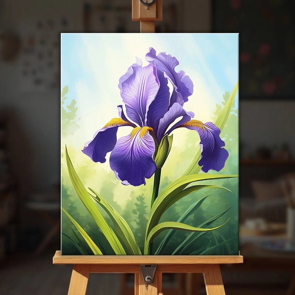 Violet Iris Grace paint by numbers kit