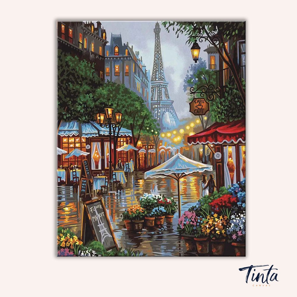 Springtime in Paris paint by numbers kit