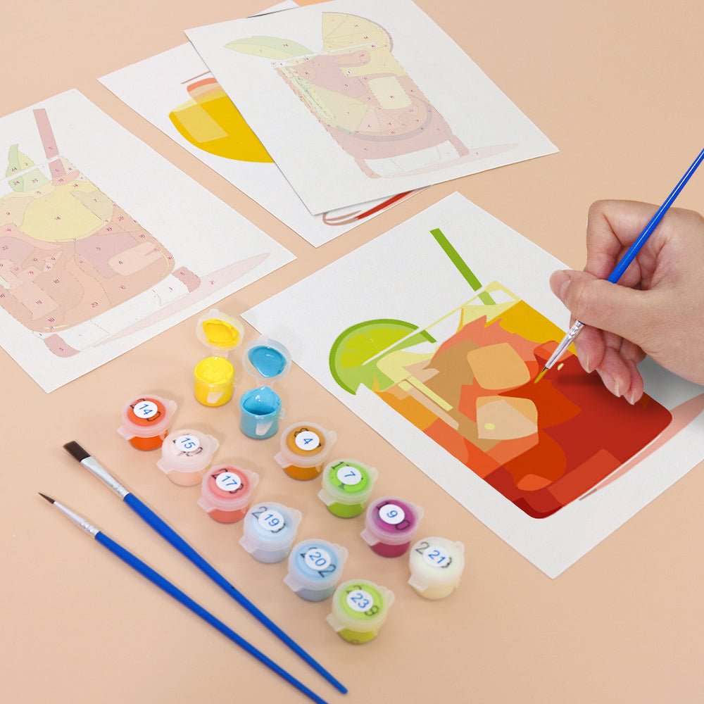 Citrus Hour Classics - Mini Paint by Numbers Kit (6 Pieces) paint by numbers kit