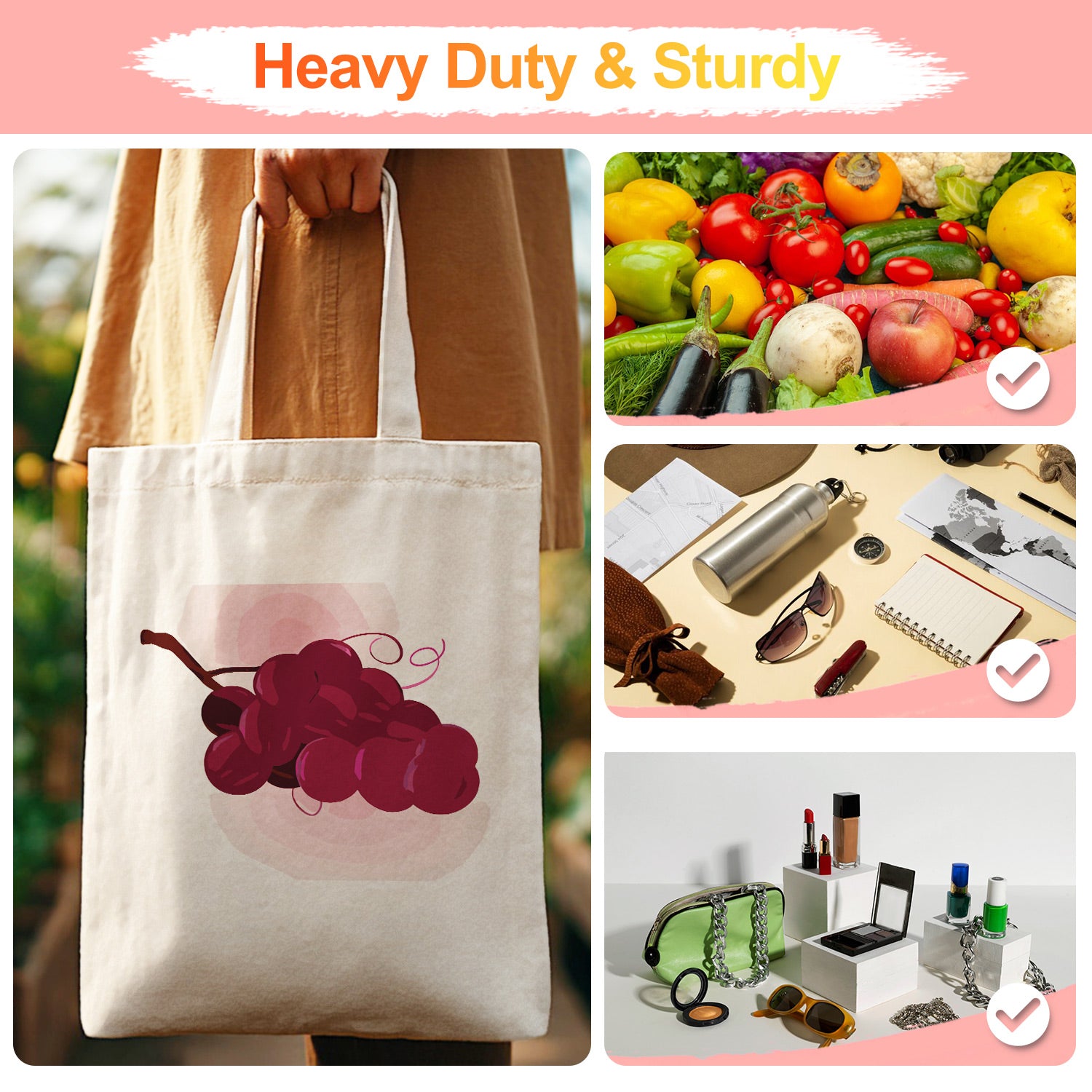Velvet Grapes Carry Bag paint by numbers kit