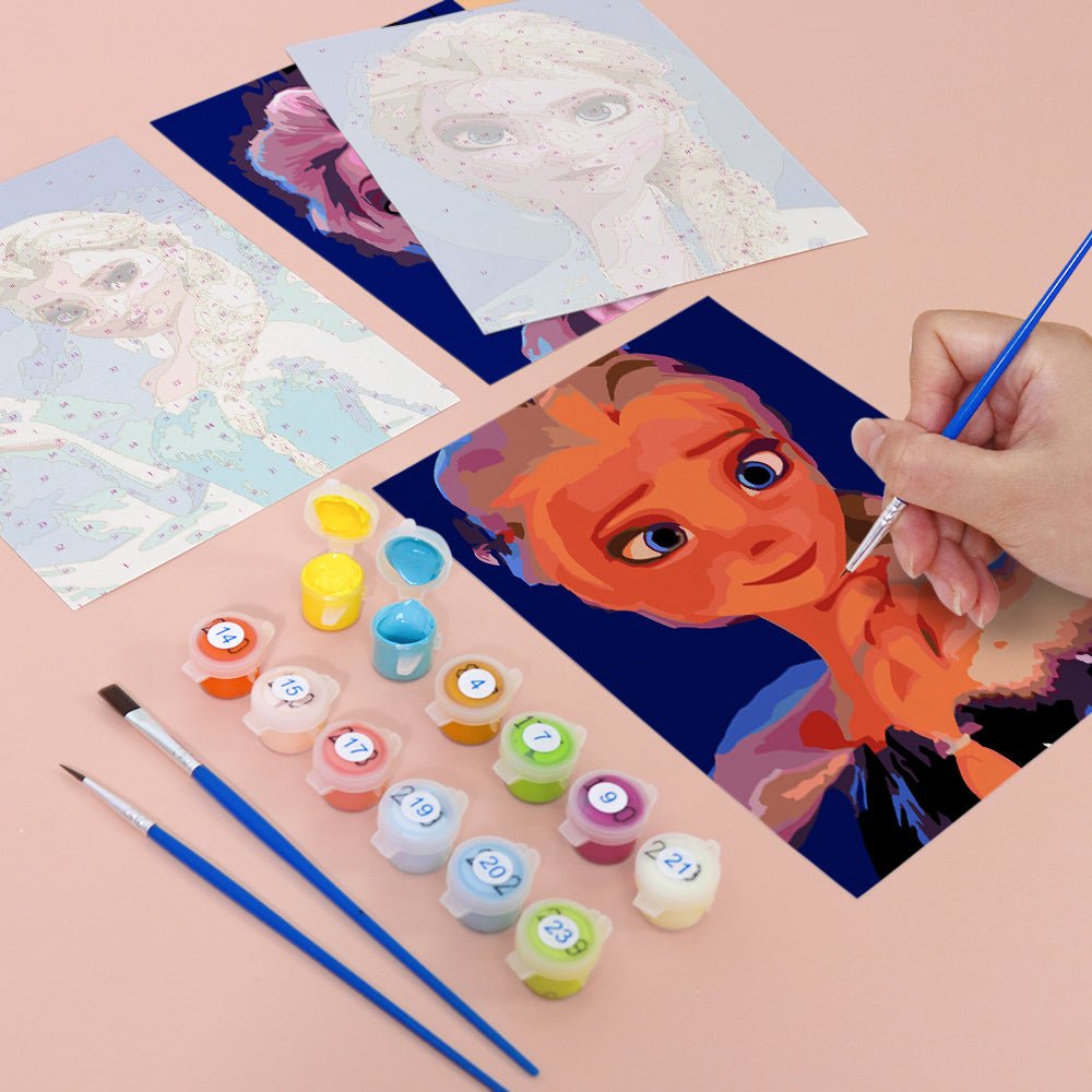 Icy Princess Dreams Mini Paint by Numbers Kit (6 Pieces) paint by numbers kit