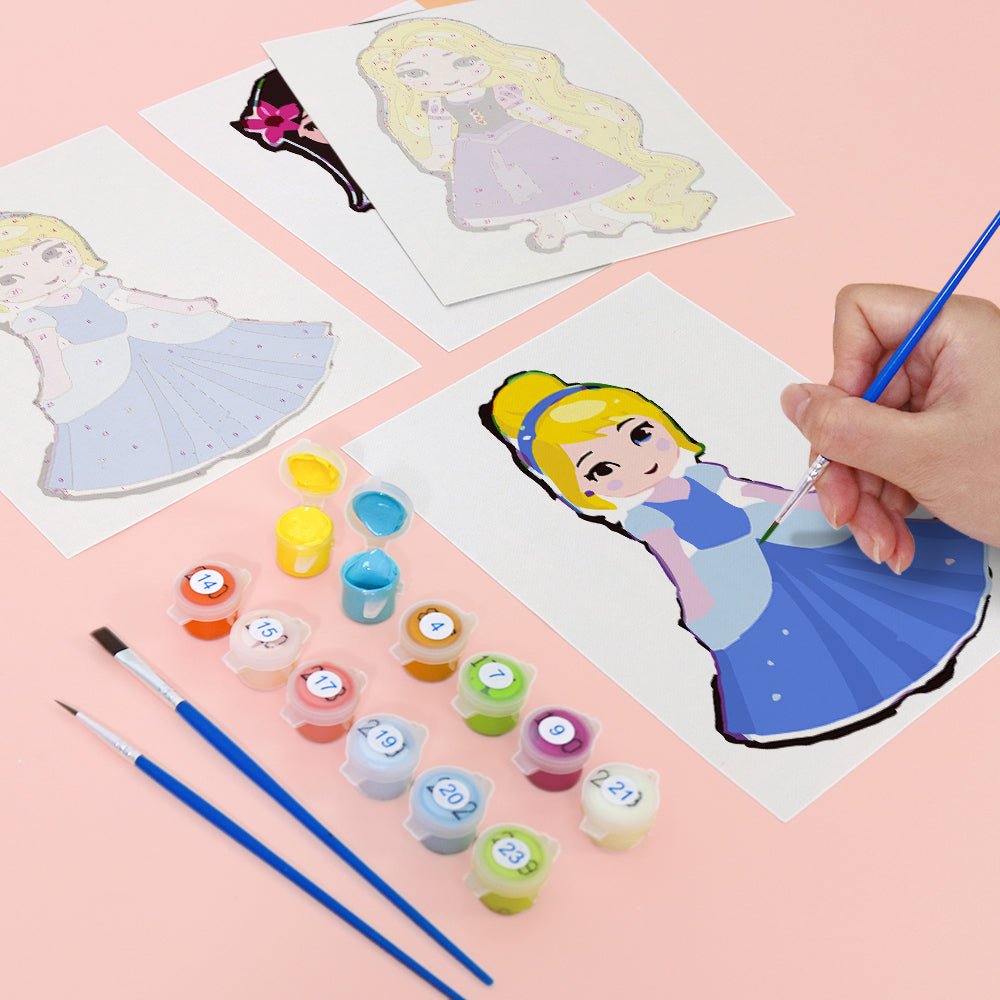 Little Princess Dreams - Mini Paint by Numbers Kit (6 Pieces) paint by numbers kit