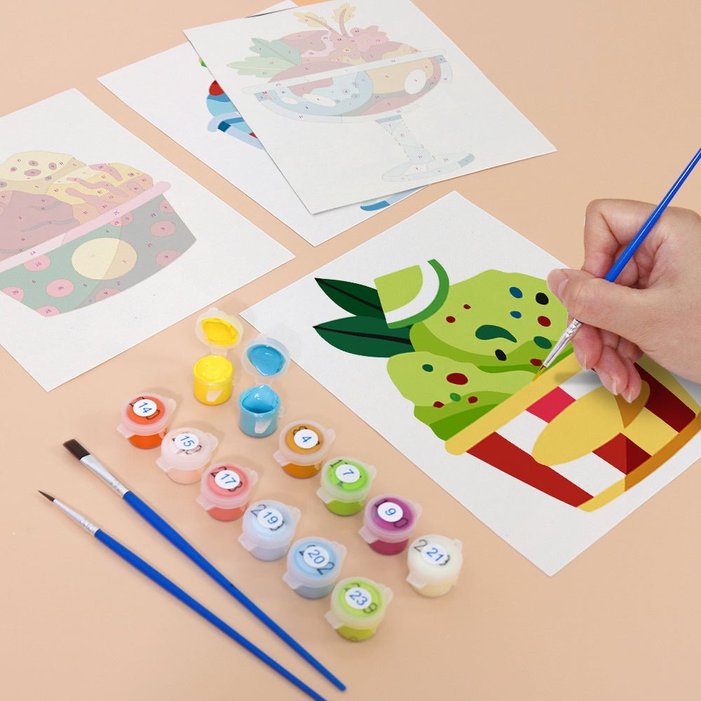 Sweet Treat Moments - Mini Paint by Numbers Kit (6 Pieces) paint by numbers kit