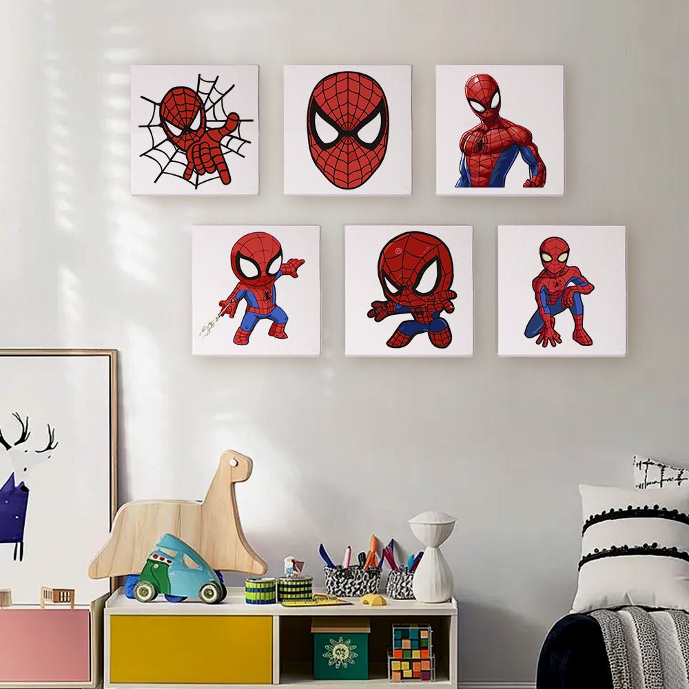 Web Hero Minis - Mini Paint by Numbers Kit (6 Pieces) paint by numbers kit
