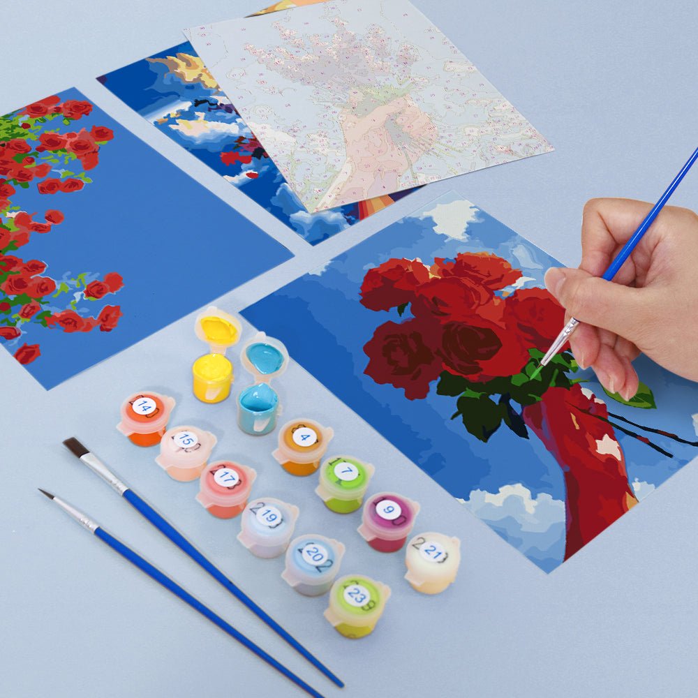 Held in Bloom - Mini Paint by Numbers Kit (6 Pieces) paint by numbers kit