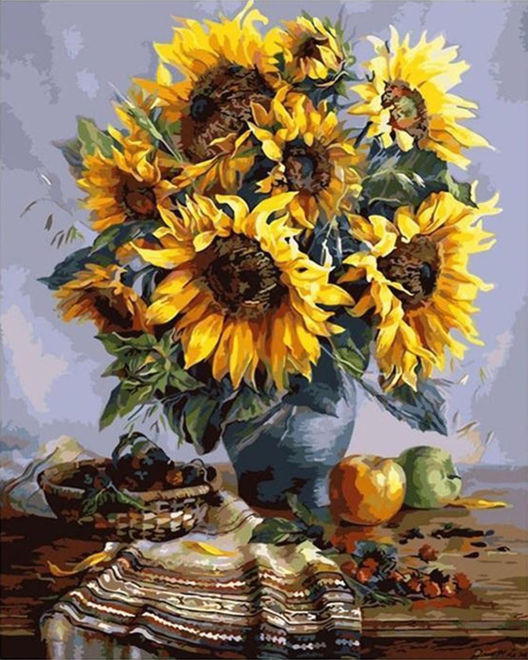 Golden Harvest Bloom paint by numbers kit