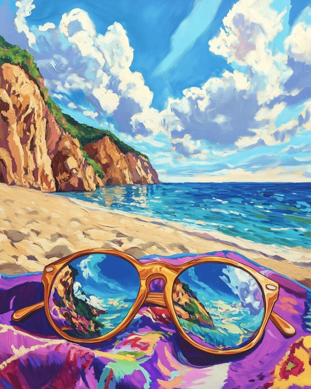 Seaside Reflections paint by numbers kit